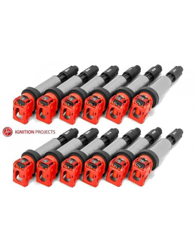 Pack of 12 IGNITION PROJECTS Reinforced Ignition Coils for BMW 7 Series E65 E66 760i 760Li 5.0L V12