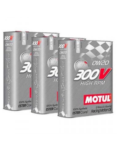 Motul 300V High RPM 0w20 Oil Promo Pack (3 x 2L)