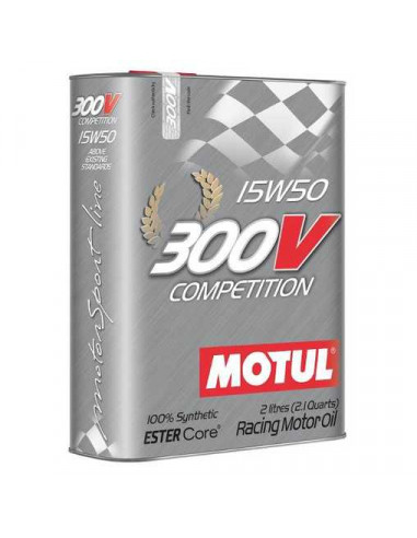 Huile Motul 300V Compétition 15w50 (Bidon de 2L)