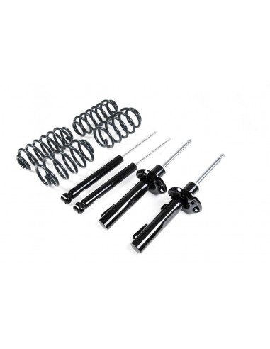 Sport shock absorbers kit + VW RacingLine springs for Volkswagen GOLF 7 Mk7 1.8 TSi MQB chassis with multilink rear axle