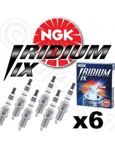 6 Bujías de Alto Rendimiento NGK Iridium IX IZKR7B para Audi A3 8P V6 3.2 24v BUB BDB