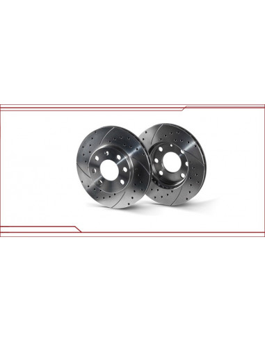 2 Front SPORT brake discs G60 grooved engine 280x22mm drilled