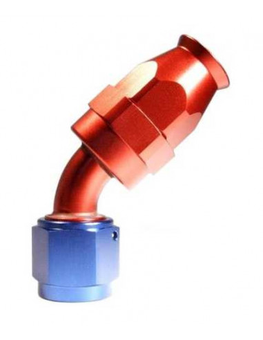 45 ° DASH fitting 6 an6 - 200 series - blue and red