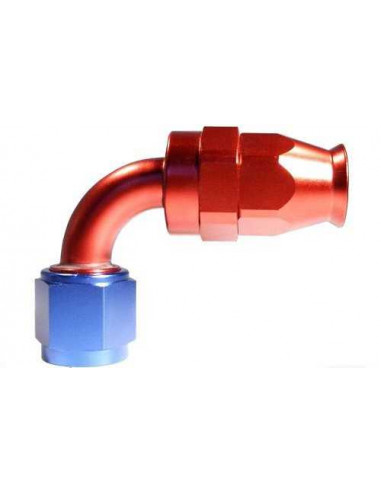 90 ° DASH connector 6 an6 - 200 series - blue and red