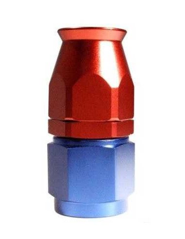 Straight connector DASH 6 an6 - 200 series - blue and red