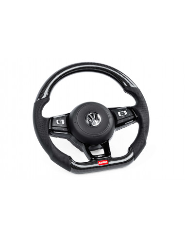 APR Carbon Leather Steering Wheel for Volkswagen Golf 7 7.5 R Facelift 2.0 TSI EA888 Gen.3