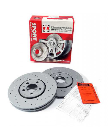 Zimmermann front brake discs drilled golf 3 vr6 288x25mm (pair)