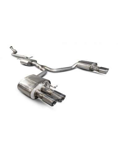 Half-line catback with or without intermediate silencer SCORPION for AUDI A5 B8 B8.5 2.0 TFSI 211cv