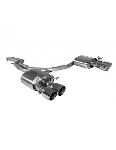 Scorpion Half-Line 63.5mm With or Without Intermediate Silencer Stainless Steel or Carbon Outlet for AUDI S4 B9 Quattro Without