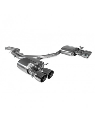 Half-Line Catback Scorpion 63.5mm With or Without Intermediate Silencer Stainless Steel or Carbon Outlet AUDI S4 B9 Quattro With