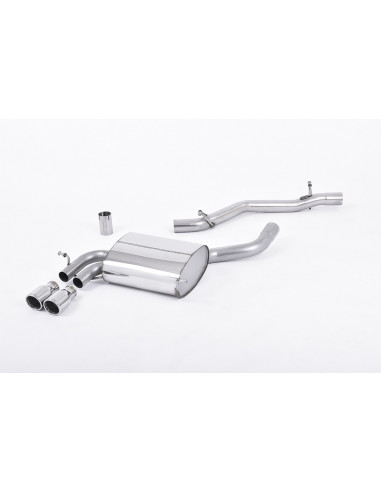 Milltek stainless steel exhaust line after original catalyst without intermediate silencer for Audi A3 8P 3.2 V6 Quattro