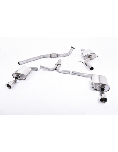Milltek stainless steel exhaust line after original catalyst for Audi A5 Coupé S-Line 2.0 TFSI S-Tronic