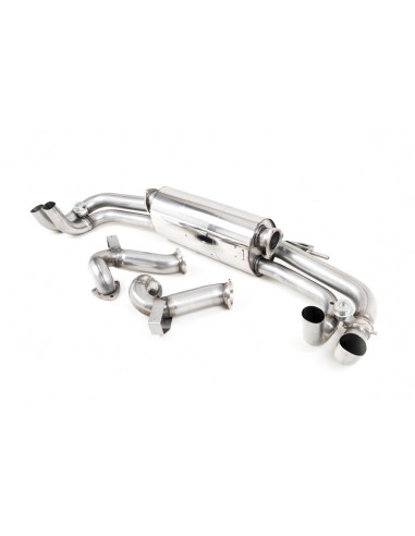 Exhaust line Milltek stainless steel after the original catalyst and with valves for Audi R8 V10 5.2 FSI Plus Coupé and Spyder