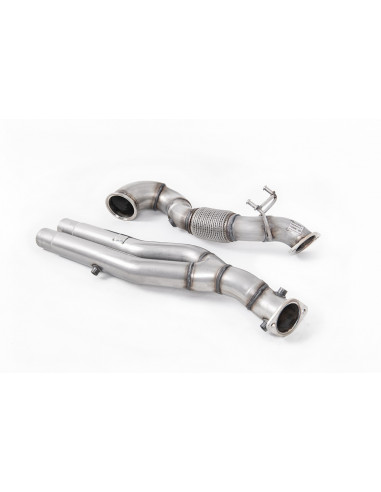Milltek 76.20mm downpipe turbo downpipe with replacement cat and Sport catalyst Audi TT TTRS 8S RS3 8V RSQ3 F3 2.5 TFSI