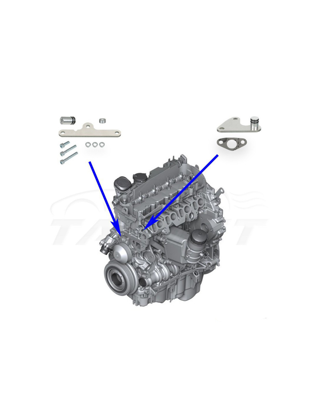 KIT de eliminación de enfriador de válvula EGR para BMW Serie 1 E81 E82 E87  E88 / Serie 3 E90 E91 E92 E93 / Serie 5 E61 2.0D 3