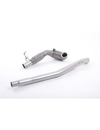 Turbo downpipe in stainless steel 76mm Milltek with decatalyst or Cata Sport Hi-Flow HJS or RACE 200 for Audi S3 8V 2.0 TFSI