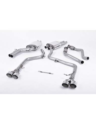 Milltek exhaust line after original catalyst with or without Race or Valvesonic system Audi S4 S5 B8.5 V6 3.0 TFSI