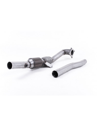 Downpipe turbo acero inoxidable Milltek de 76,20 mm con decatalizador o Cata Sport Hi-Flow Audi TT 8J 2.0 TFSI 2 ruedas motrices