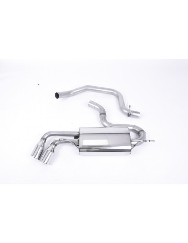 Exhaust line in stainless steel 76.20mm Milltek after catalyst with original valence or 3.2 V6 for Audi TT 8J 2.0 TFSI