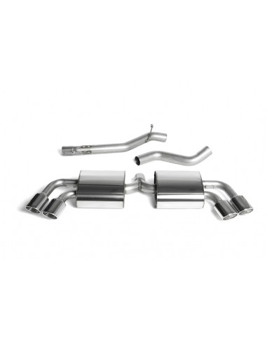 Milltek 70mm stainless steel exhaust line after catalyst with or without intermediate silencer Audi TTS 8J 2.0 TFSI 272cv Quattr