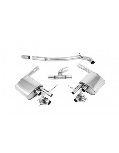 Exhaust line 76.20mm Milltek after particulate filter with without Race intermediate silencer Volkswagen Arteon 2.0 TSI