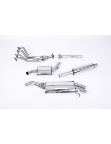 Complete Milltek stainless steel exhaust line with collector and with intermediate silencer Volkswagen GOLF 2 GTI 1.8 8V 112cv