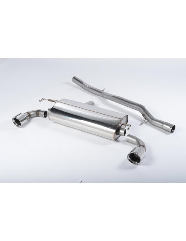 Exhaust line in Milltek stainless steel after original catalyst with or without intermediate silencer Golf 4 R32 3.2 V6 4Motion