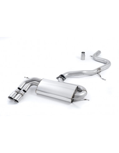 Milltek stainless steel exhaust line after original catalyst with or without intermediate silencer VW Golf 5 GTI 2.0 TFSI 200hp