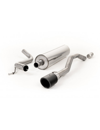 Milltek stainless steel exhaust line after original catalyst with or without intermediate silencer VW Up GTI 1.0 TSI 90hp 115hp