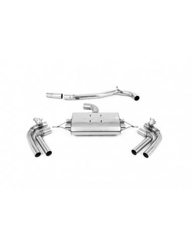Milltek stainless steel line after particle filter with or without intermediate silencer with Cupra Formentor 2.0 TFSI valve