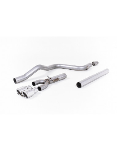 Milltek exhaust line after original catalyst with or without intermediate silencer Seat Leon FR 5F 2.0 TDI