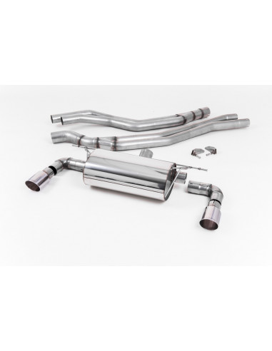 Milltek stainless steel line after original catalyst with road race silencer and with or without valve for BMW series 1 F20 F21