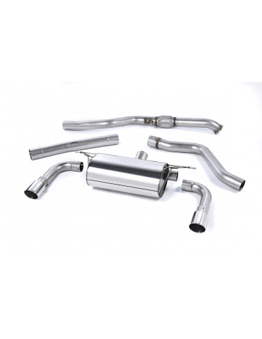 Milltek stainless steel line after original racing or road catalyst with or without valve BMW serie 2 F22 Coupé M235i No X-drive