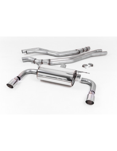 Milltek stainless steel line after original catalyst with racing or road silencer with or without valve BMW series 2 F22 LCI M24