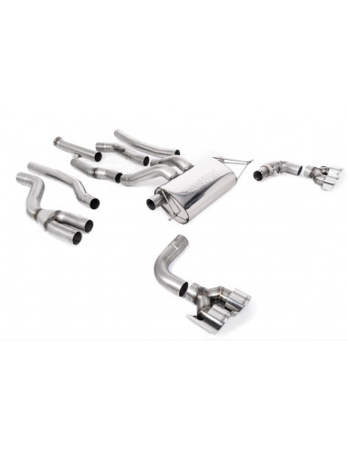 Ligne inox Milltek après catalyseur origine ou sans filtre particules et avec valves pour BMW série 2 G42 M240i Coupé X-Drive