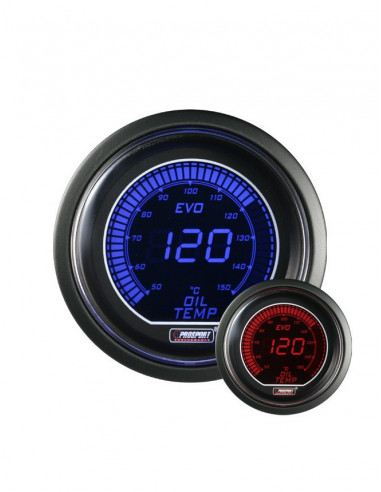 DIGITAL Prosport oil temperature gauge 52mm 50 to 150 degrees with probe and wiring