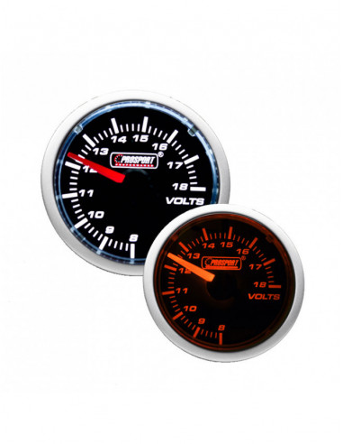 Prosport 52mm 8 to 18 Volt VOLTMETER Gauge with Probe and Wiring
