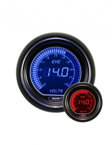 Prosport 52mm DIGITAL VOLTMETER manometer 8 to 18 volts with probe and wiring