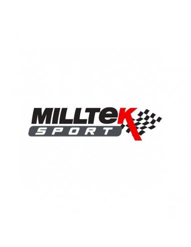 Línea de escape acero inoxidable Milltek después filtro partículas, sin silenciador intermedio con línea Race Golf 6 GT 2.0 TDI