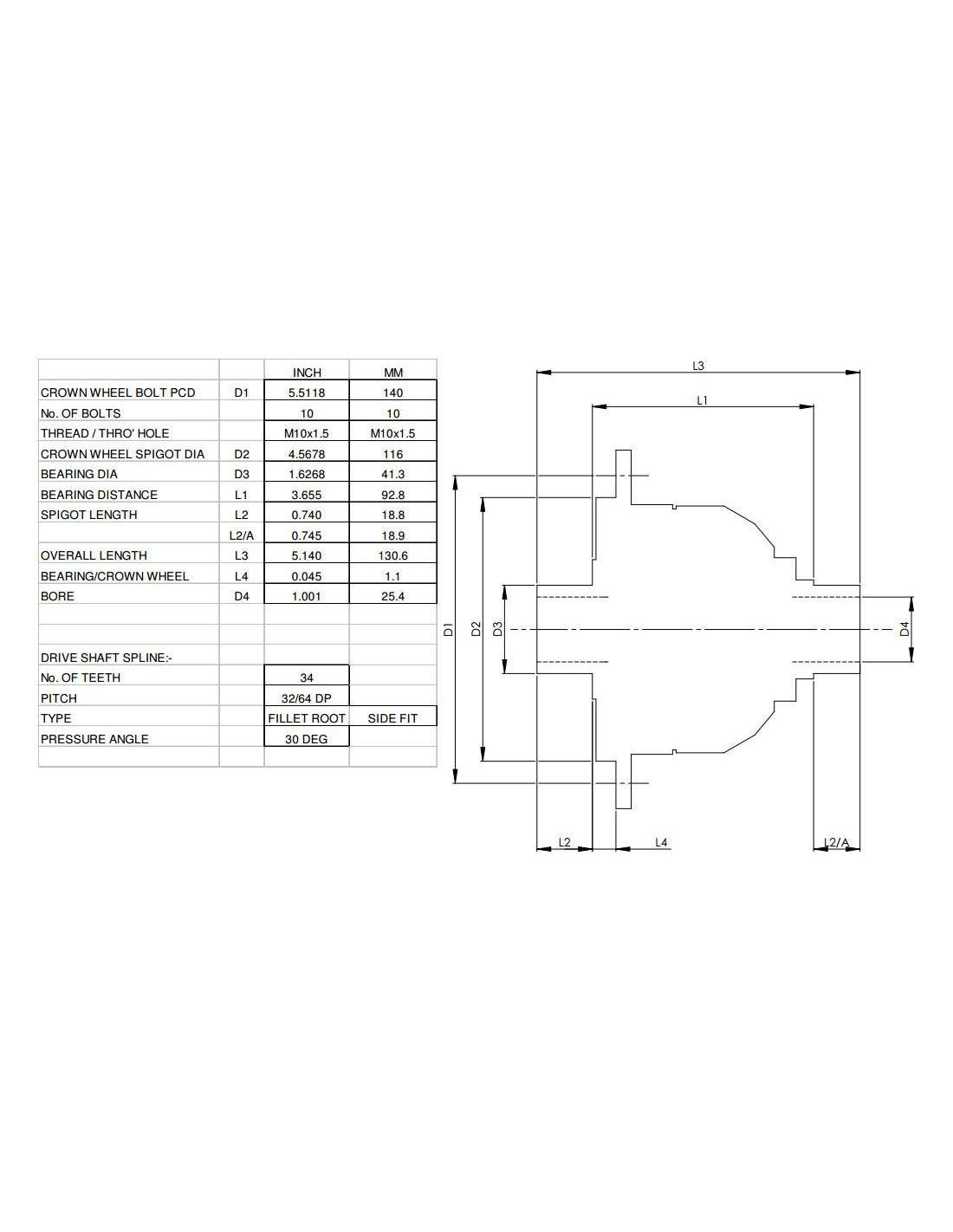 Selflocking limited slip differential QUAIFE for TOYOTA LOTUS Elise