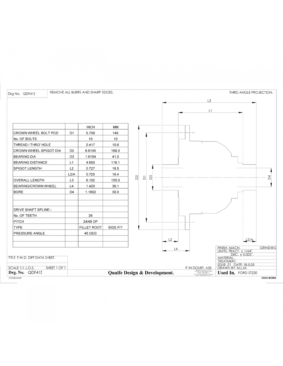 Here is our QUAIFE selflocking limited slip differential for RENAULT