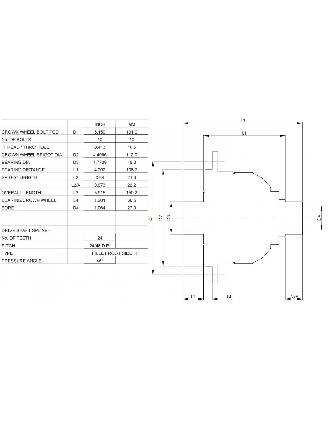 QUAIFE selflocking limited slip differential for ALFA ROMEO FIAT and LANCIA with 5speed C510