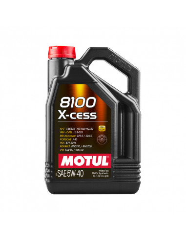 5L Can Motul 5W40 8100 X-cess Oil Volkswagen 502 505 / Porsche A40 / Mercedes 229.5 226.5 / PSA B71 / Renault RN0710 RN0700