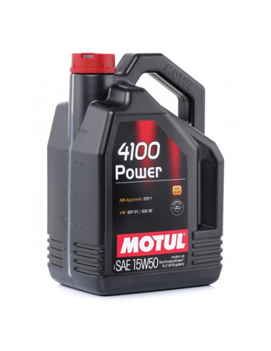 5L can Motul 15w50 4100 Power oil Volkswagen 501 505 / Mercedes 229.1 standard