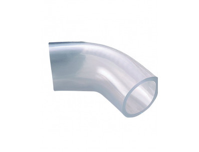 ATL transparent connection hose 45° elbow diameter 57mm