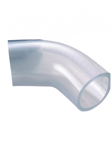 ATL transparent connection hose 45° elbow diameter 57mm