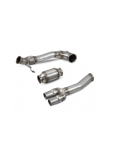 Downpipe decatalysts or sports catalyst SCORPION AUDI RS3 8Y Sportsback and Saloon without fap