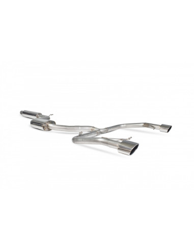 Half-line catback with or without intermediate silencer SCORPION for SEAT Leon Cupra 2.0 TSI 280 290 St from 2015 to 2018