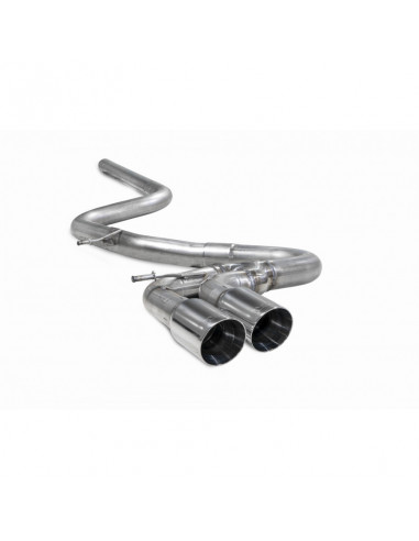 Demi-Ligne Catback Scorpion Inox 76mm sans silencieux intermédiaire pour Volkswagen Golf 7 GTD