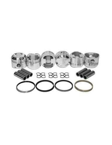 WISECO 6 High Compression Forged Pistons Kit for BMW M50B25 2.5L 24V 84mm without Vanos